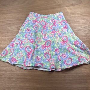 Coldwater Creek Floral A-Line Skirt Womens Small Cottagecore Pastel Midi